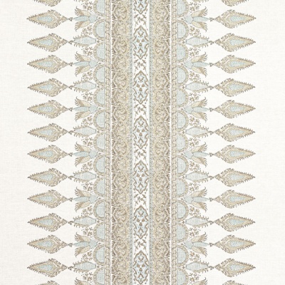 Thibaut Akola Stripe Fabric in Beige